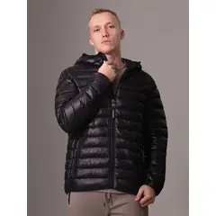 CALVIN KLEIN - Parka con Gorro Packable Negro