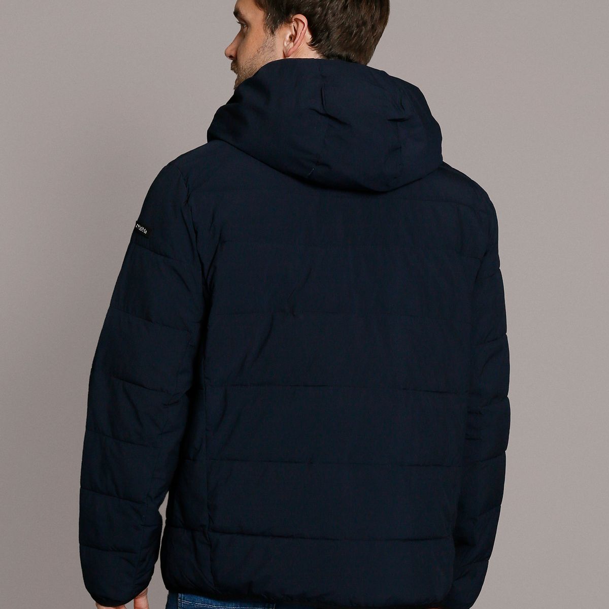 CALVIN KLEIN - Parka con Gorro Stretch Azul Calvin Klein