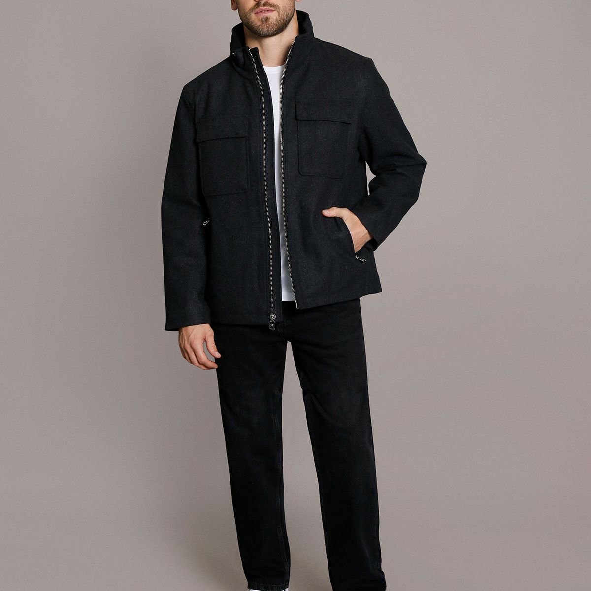 CALVIN KLEIN - Chaqueta Four Pocket Hombre Negro Calvin Klein