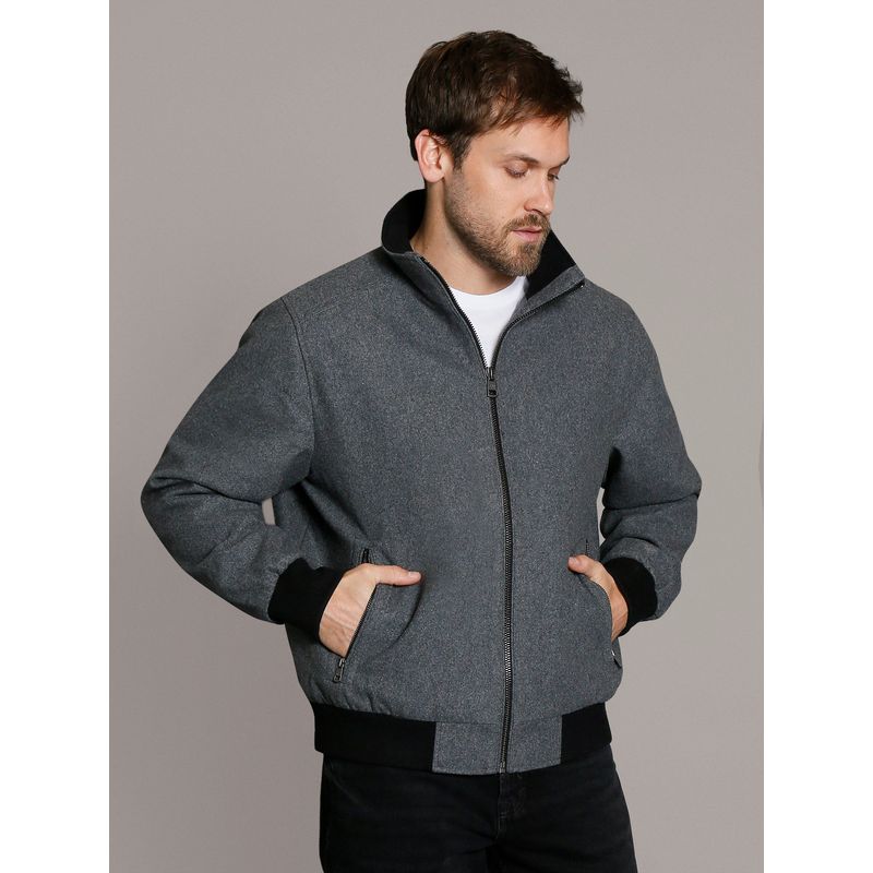 CALVIN KLEIN - Chaqueta Wool Bomber Gris Calvin Klein