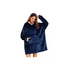 MORLAN - Maxi Polerón Sherpa Bata Manta Capucha Frazada Invierno