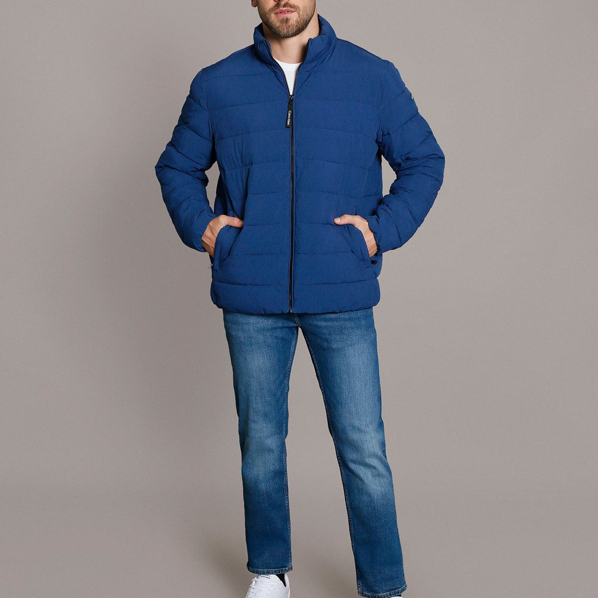 CALVIN KLEIN - Parka Stretch Pufer Azul Calvin Klein