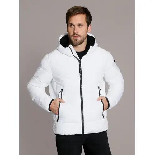 CALVIN KLEIN - Parka con Gorro Stretch Blanco