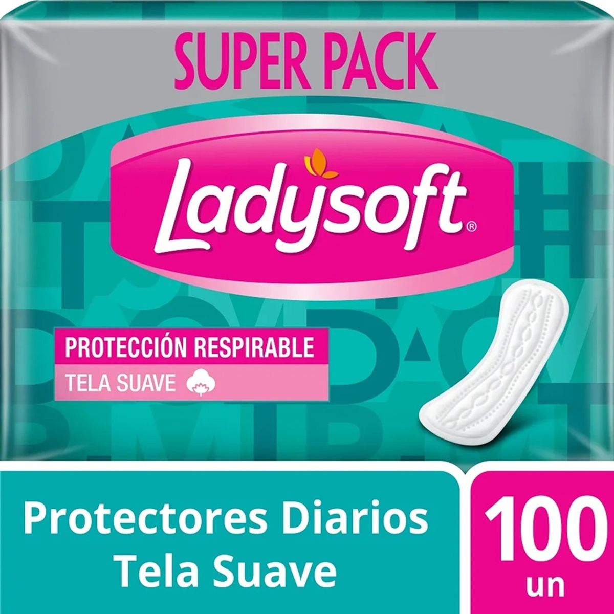 LADYSOFT - Protectores Diarios Ladysoft Clásicos Tela Suave 100unid