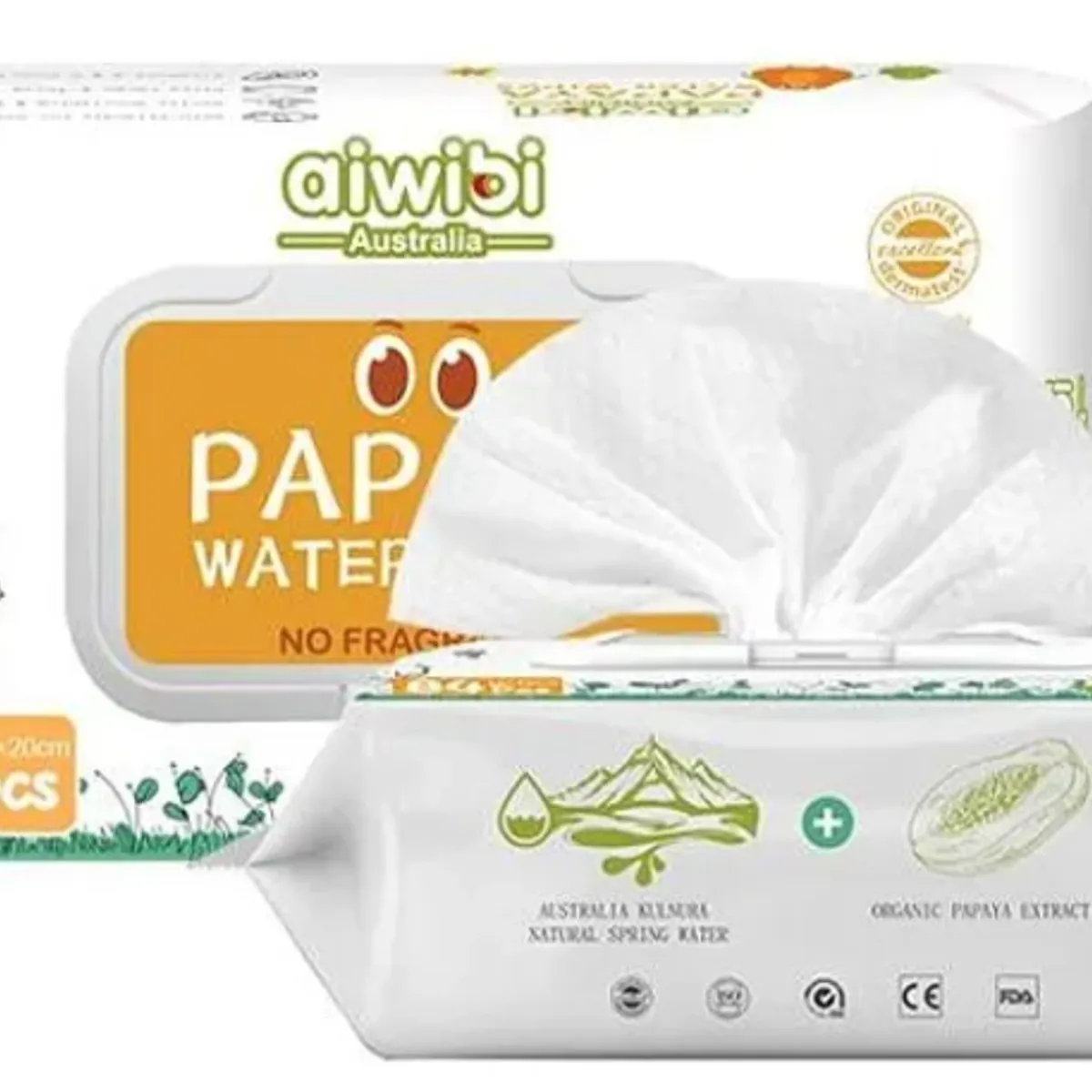GENERICO - Toallas Húmedas Aiwibi Papaya Caja X 12 Paquetes