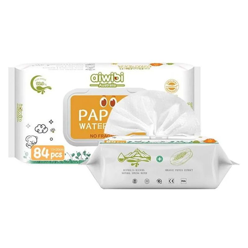 GENERICO - Toallas Húmedas Aiwibi Papaya Caja X 12 Paquetes