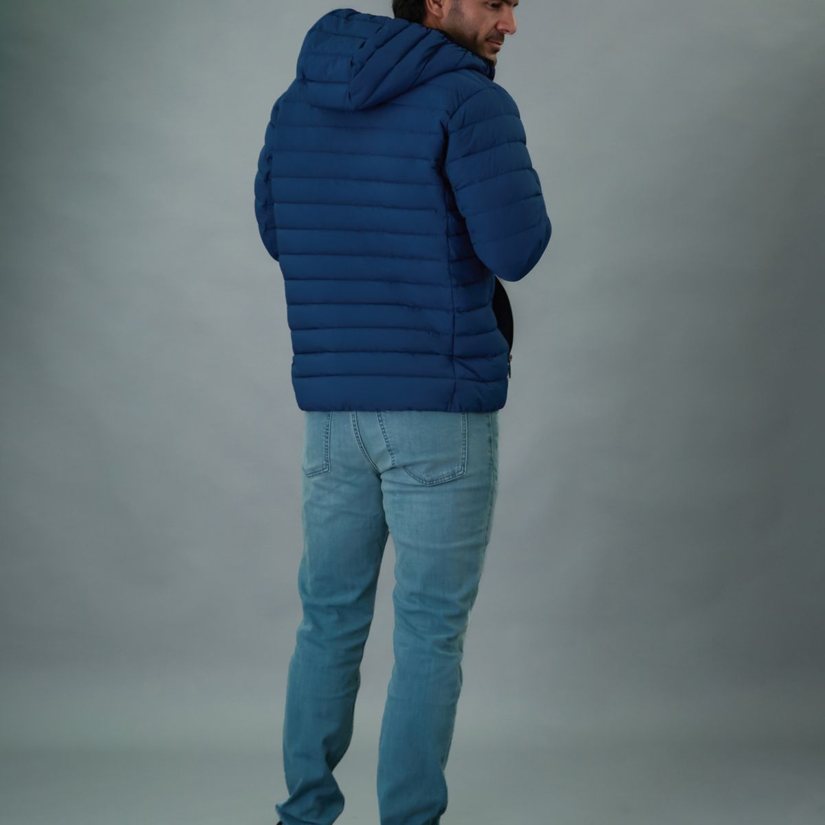 CALVIN KLEIN - Parka con Gorro Packable Azul Calvin Klein