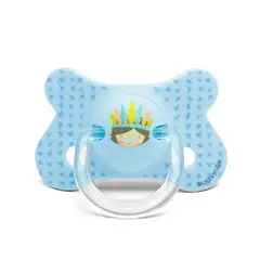 SUAVINEX - CHUPETE FUSIÓN ANATÓMICO SILICONA 4-18M INDIO AZUL