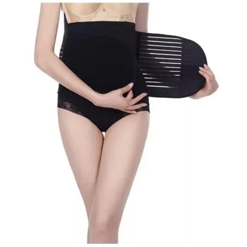 GENERICO - Faja Soporte Maternal Pre Natal Cuida Columna Vertebral Negro Unica