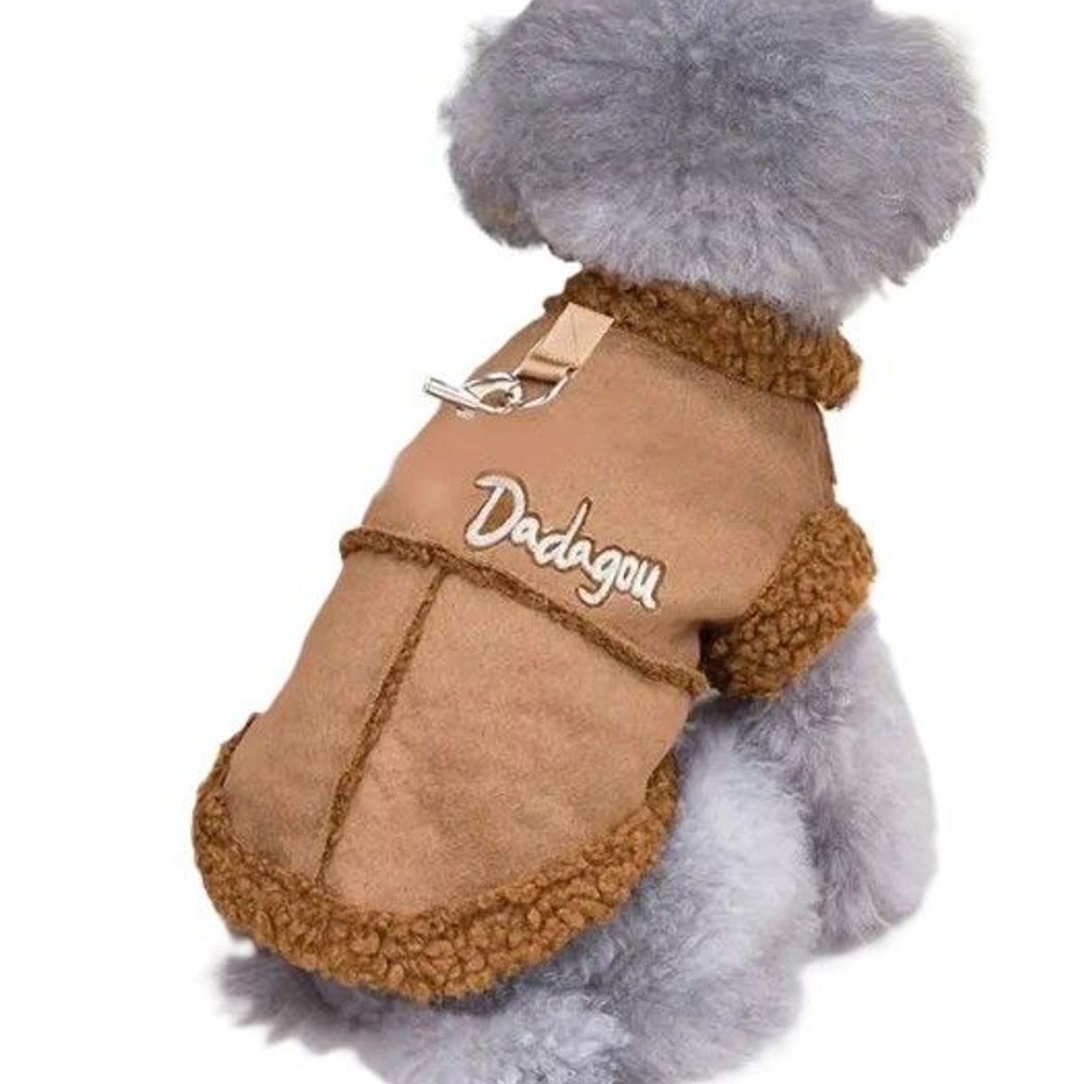 GENERICO - Abrigo Gamulan Liso para perritos TL café claro