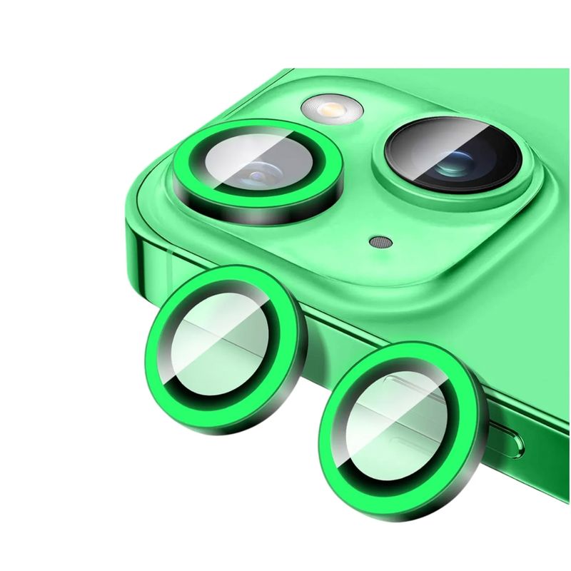 JOIGO - Protector de Lentes de Camara Para iPhone 14 / 14 Plus Fluor Verde