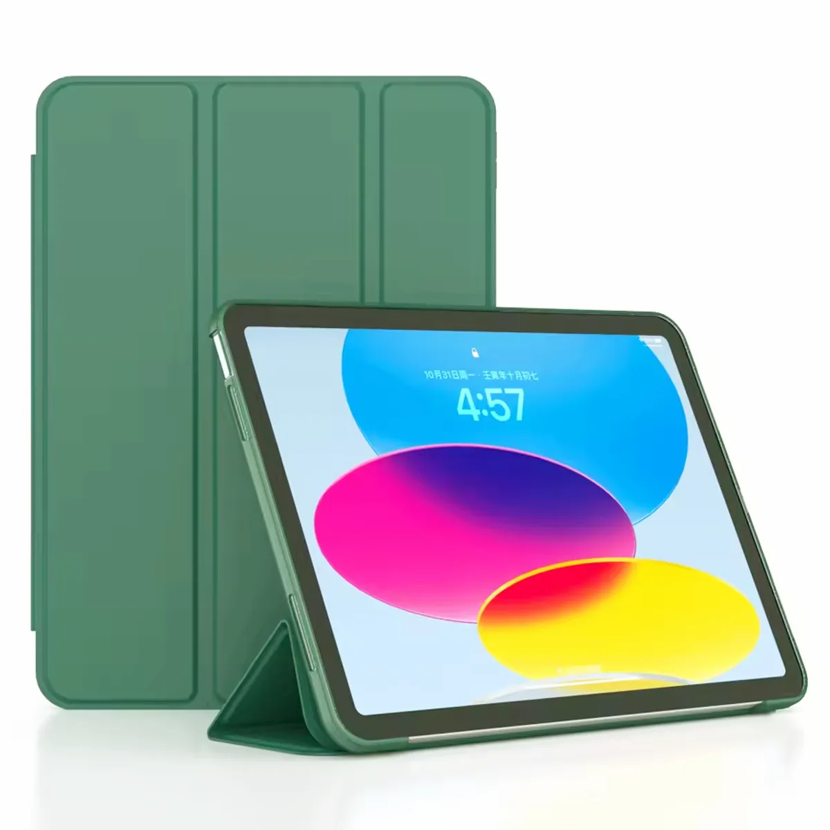 GENERICO - Carcasa Funda Smart Cover Magnética Para iPad 10.2 9ª Verde Oscuro