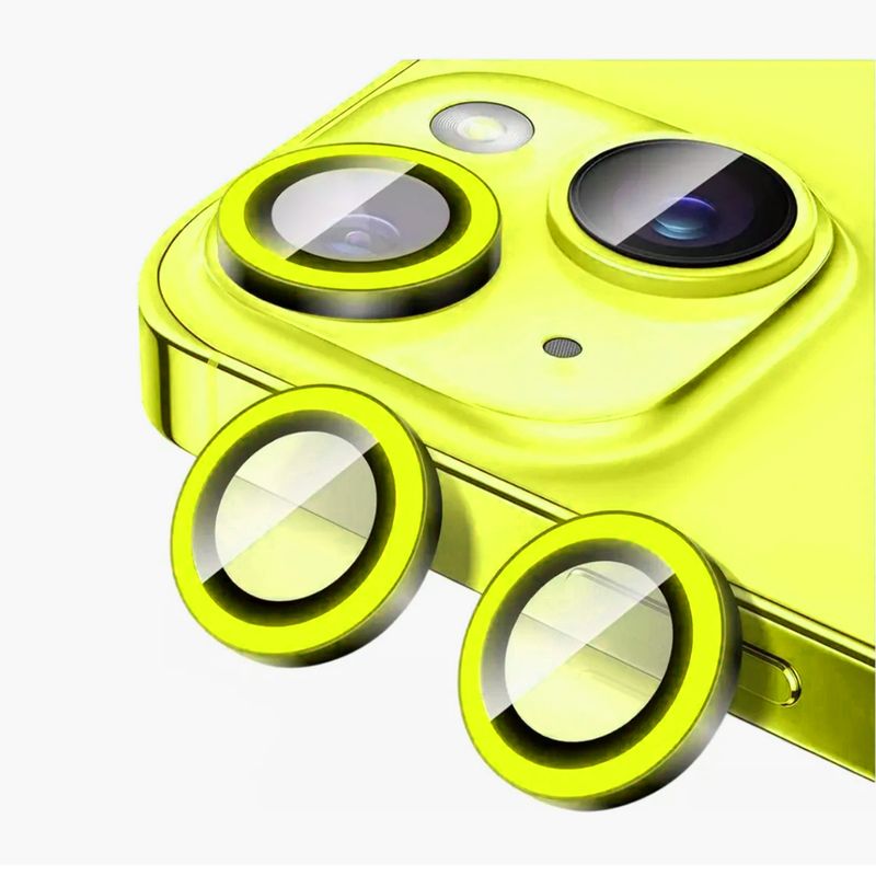 JOIGO - Protector de Lentes de Camara Para iPhone 14 / 14 Plus Fluor Verde Claro
