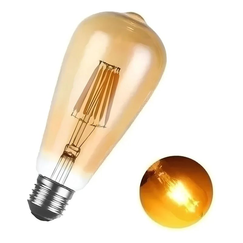 GENERICO - Guirnalda De Luces Led Exterior 10 Metros 10 Ampolletas Vintage Ampolletas