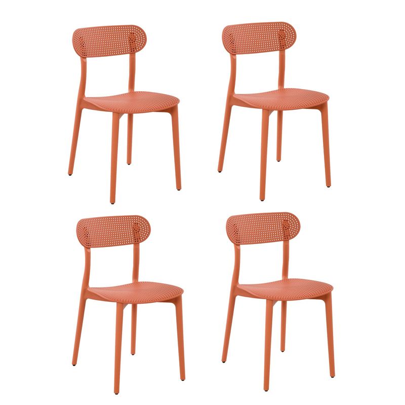 PLOS - Silla Comedor Cocina Terraza Jardin Aprilia Pack x4 Unidades Plos Terracota