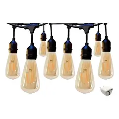 GENERICO - Guirnalda Luces Led Ampolletas E27 Incluidas 10m Decorativas Luces Cálida
