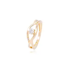 JB JOYAS BARON - Anillo Compromiso de Oro de 18kt Solitario ondas