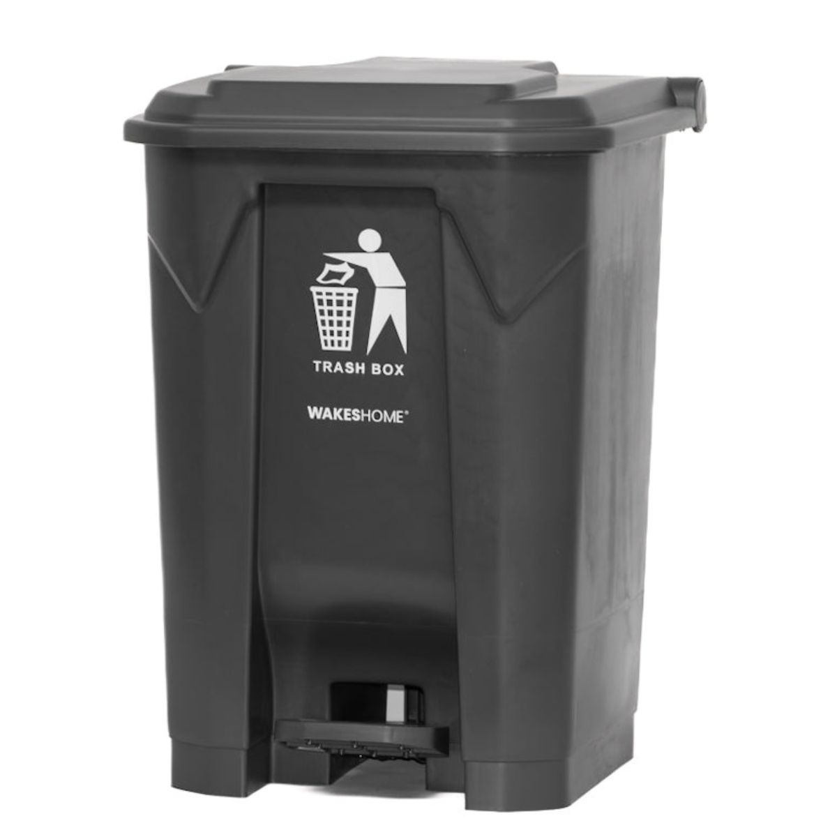 WAKESHOME - Contenedor de basura con pedal  50 L–Práctico Y Resistente