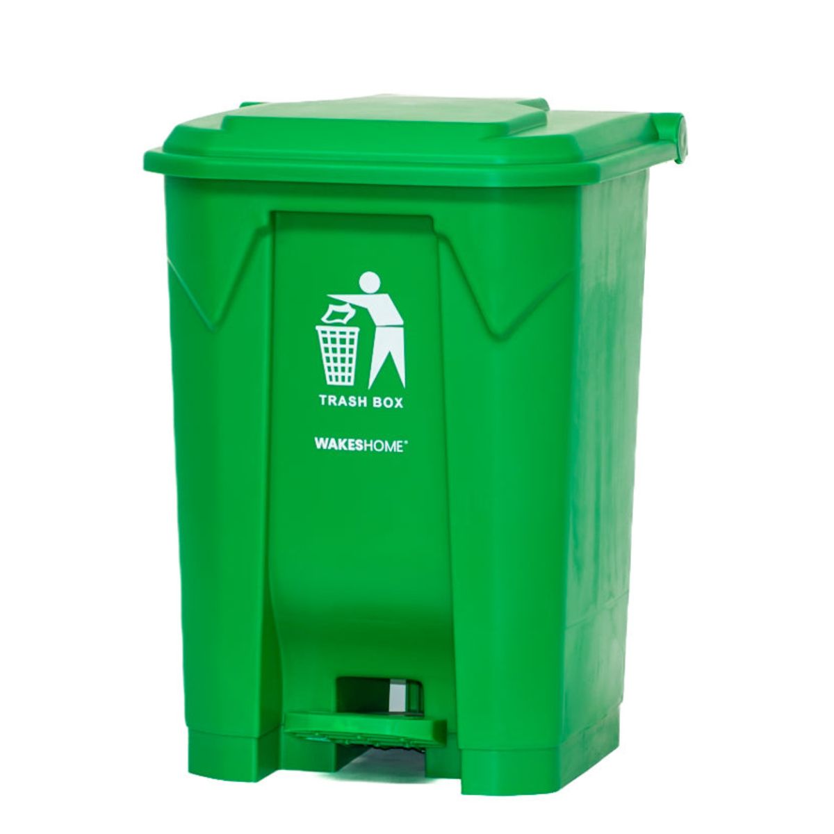 WAKESHOME - Contenedor de basura con pedal  50 L–Práctico Y Resistente