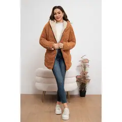 LIKE SHOP - Chaqueta Mujer Reversible Peluda Invierno Calidad Premium 6072