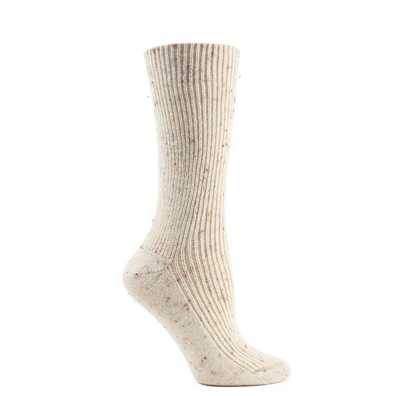 MONARCH - Calcetín Mujer Lana Tweed Sin Puño Monarch