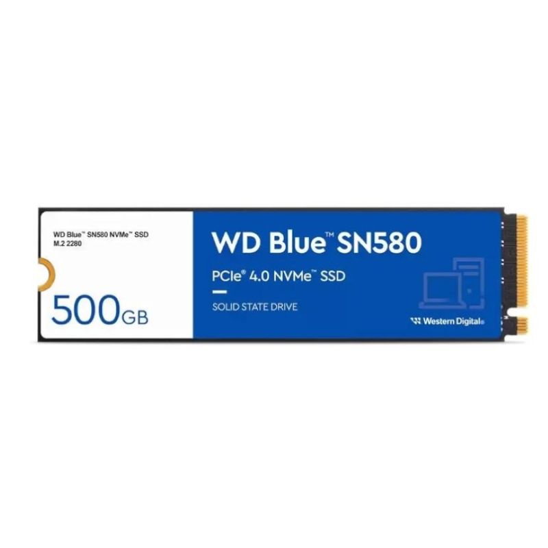 WESTERN DIGITAL - SSD M.2 (2280) - 500 GB - Western Digital Blue SN580 - NVMe PCIe 4.0.