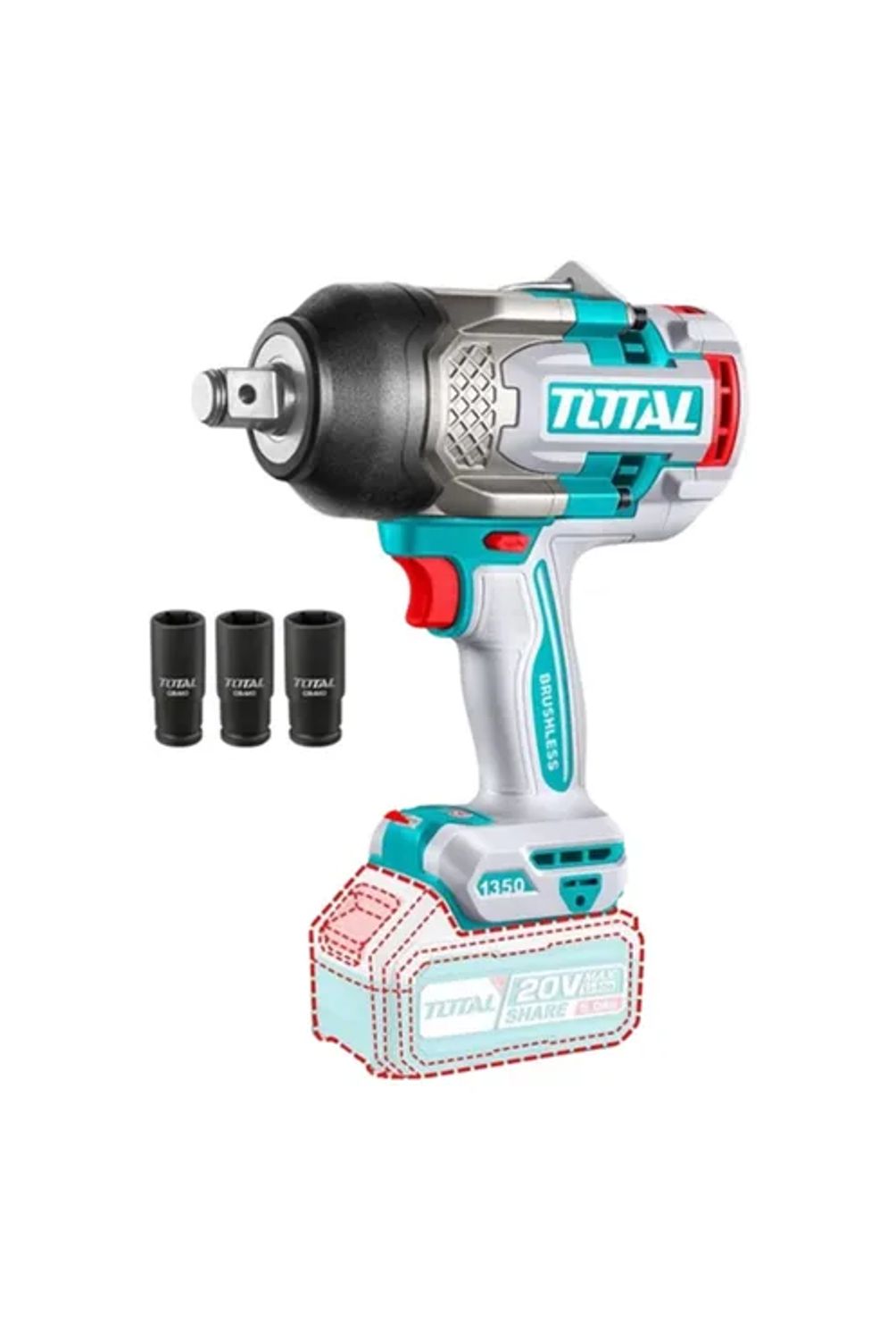 TOTAL TOOLS Taladro Pistola Llave Impacto 20v Total Tiwli201351