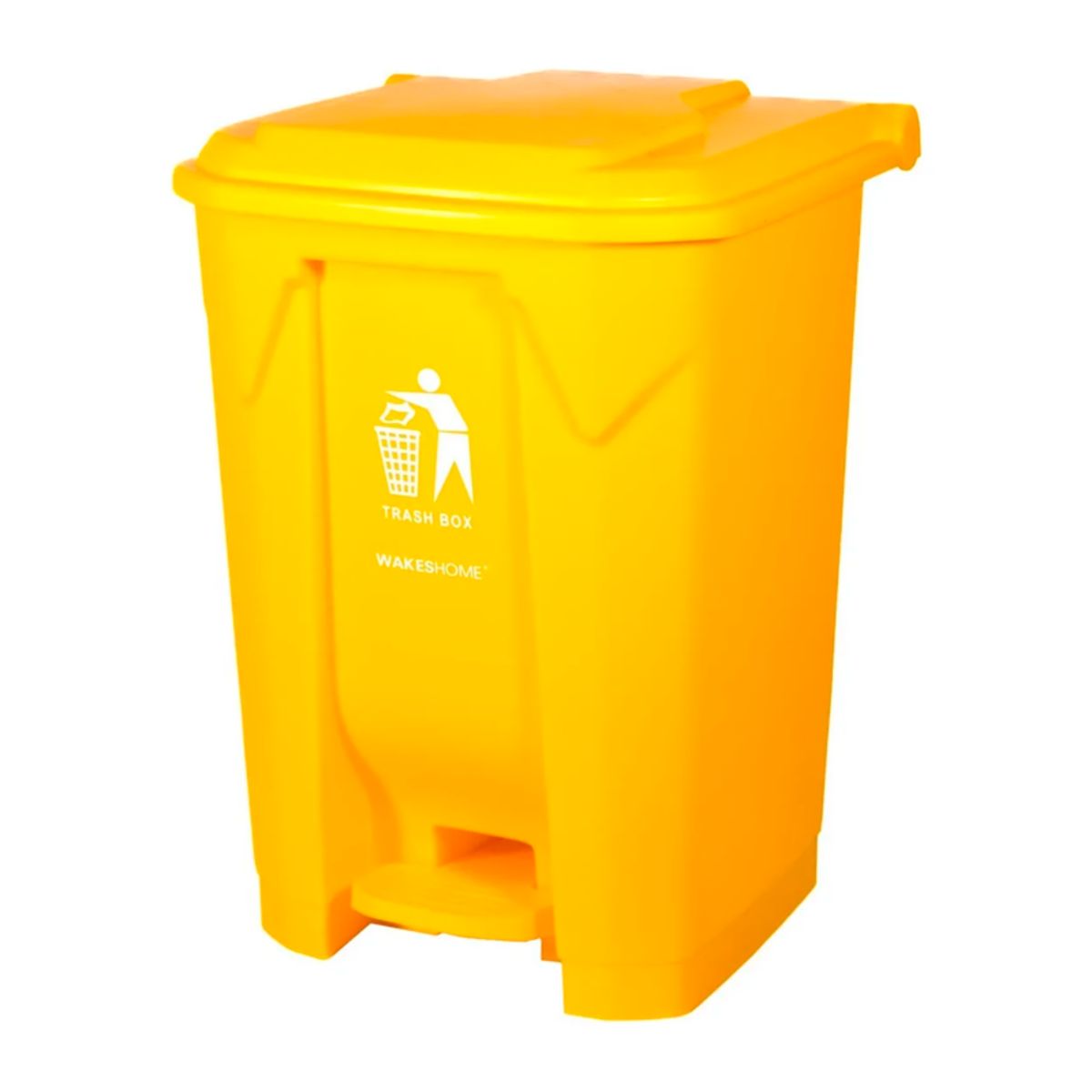 WAKESHOME - Contenedor de basura con pedal  50 L–Práctico Y Resistente