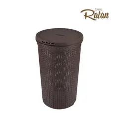 GENERICO - CESTO RATAN REDONDO 90LTS MARRON