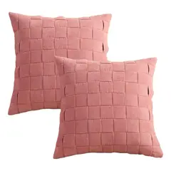ALTERNATIVE - Pack 2 Funda Cojín Moderno Color Rosado Chic 45x45 - 464