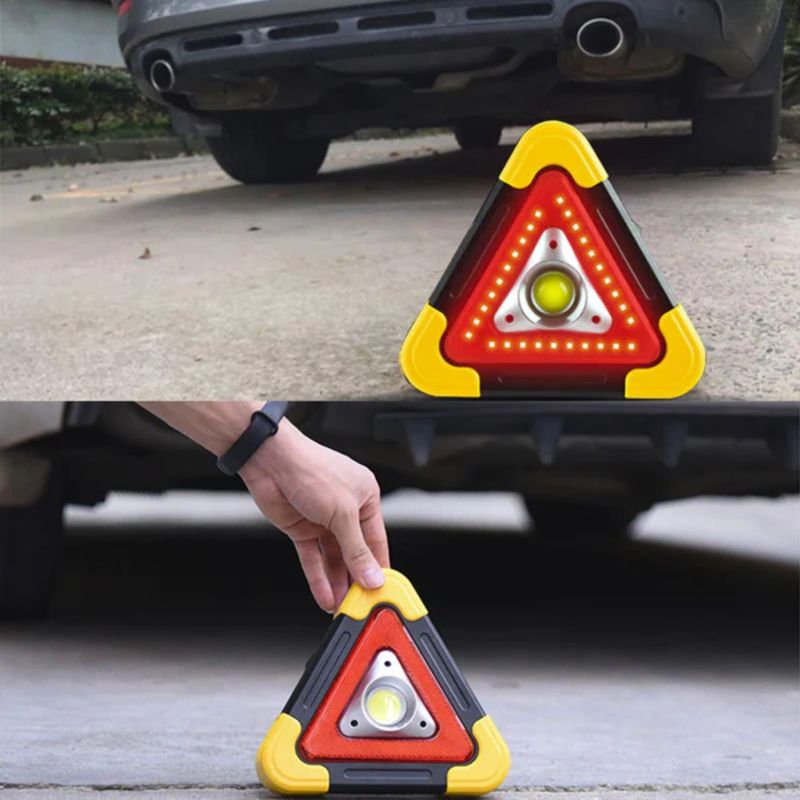 ANGELES DEL HOGAR - REFLECTOR LED TRIANGULAR PORTÁTIL DE AUTO