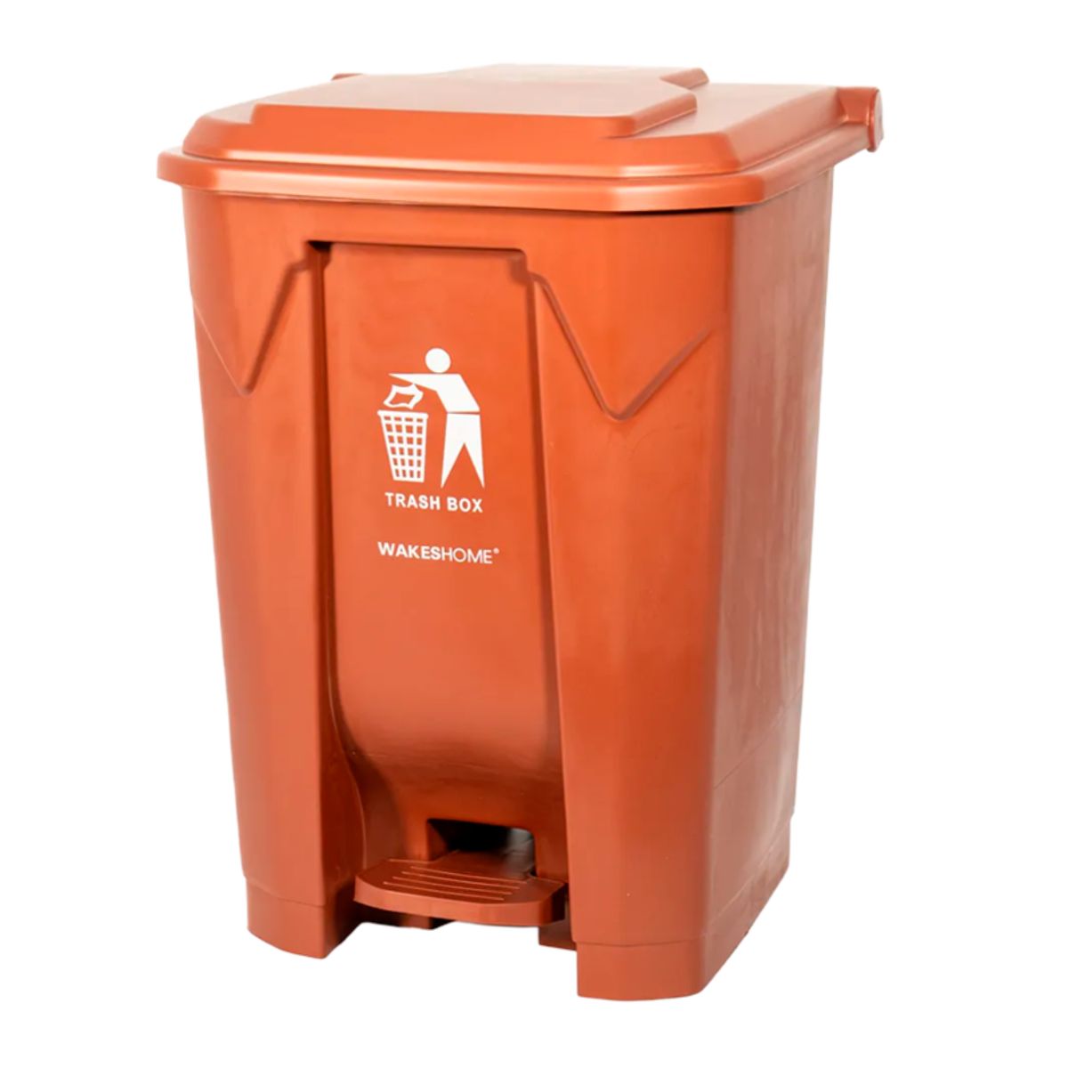 WAKESHOME - Contenedor de basura con pedal  50 L–Práctico Y Resistente