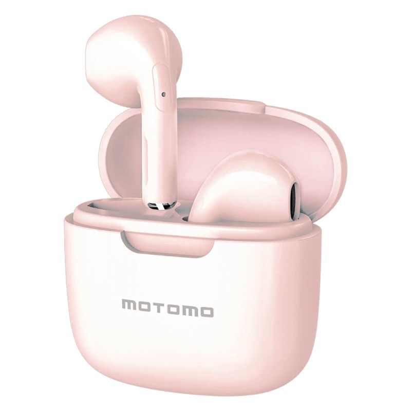 MOTOMO - Audifonos Auriculares Inalámbricos Bluetooth Microfono Rosa