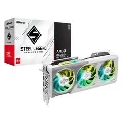 ASROCK - RADEON RX 9070 XT STEEL LEGEND 16G DDR6 3xFAN BLANCA