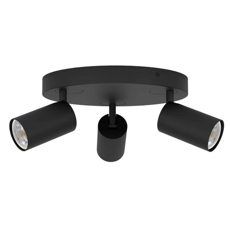 EGLO - Aplique De Techo Telimbela-z Led Gu10 3x5w Negro Smart Bluetooth