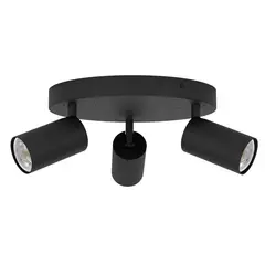 EGLO - Aplique De Techo Telimbela-z Led Gu10 3x5w Negro Smart Bluetooth