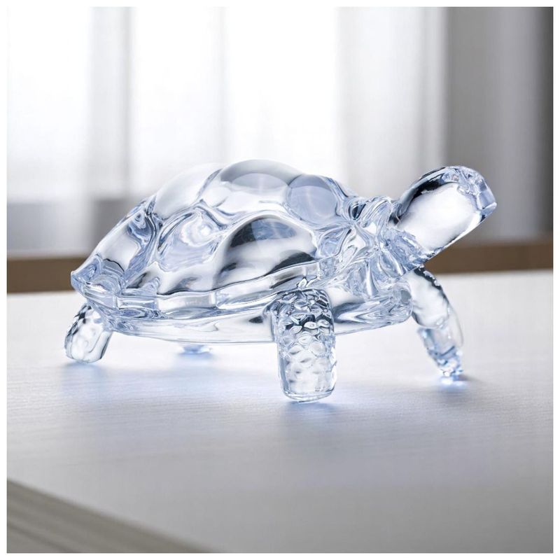 GENERICO - Tortuga De Vidrio Para Mesa Adorno Decorativa Estatuilla 12cm