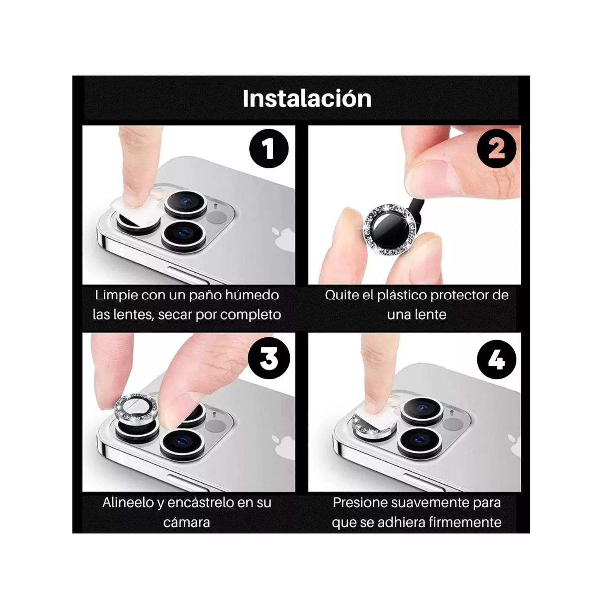 JOIGO - Protector de Lentes de Camara Para iPhone 14 / 14 Plus Fluor Naranja