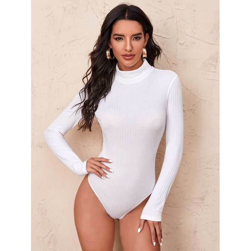 VARIOS - Body blanco de canalé PureEase She Shines
