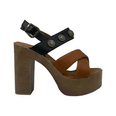 HERIEL - Sandalia Café Plataforma Mujer