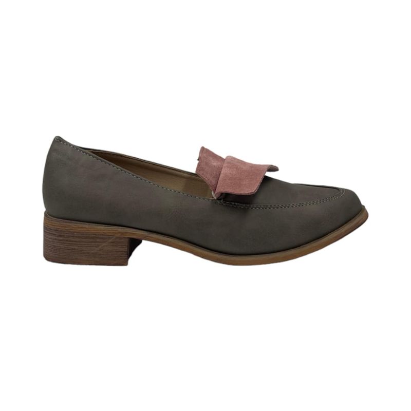 HERIEL - Zapato Gris Bajo Mujer