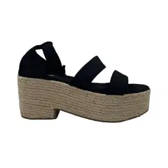 HERIEL - Sandalia Negra Plataforma Mujer