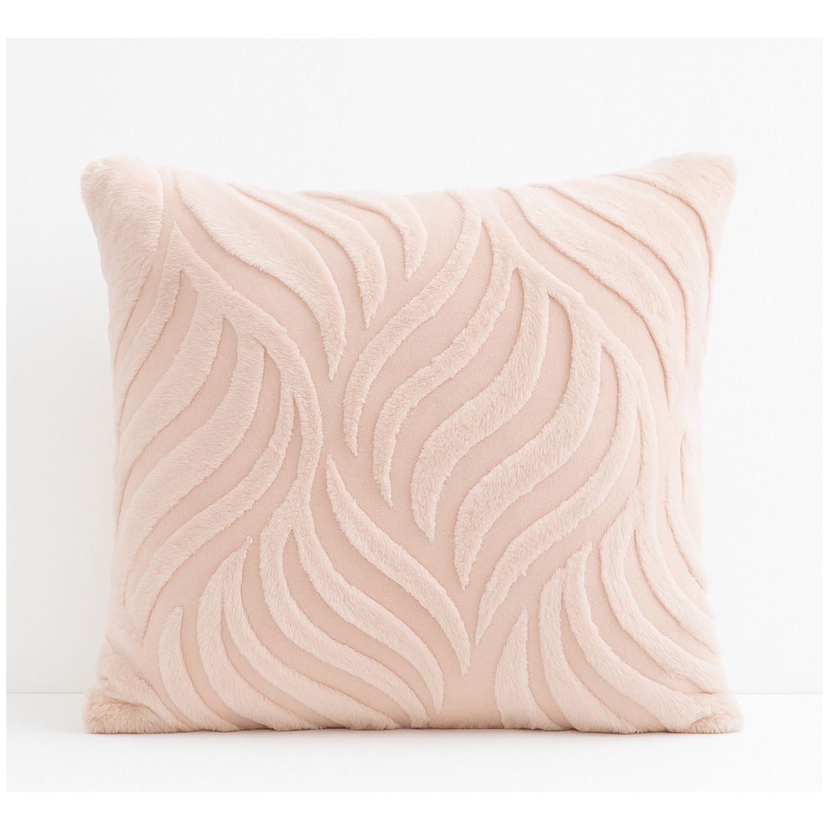 ALTERNATIVE - Funda Cojín Beige - 45x45 cm Aterciopelada en Relieve - 644