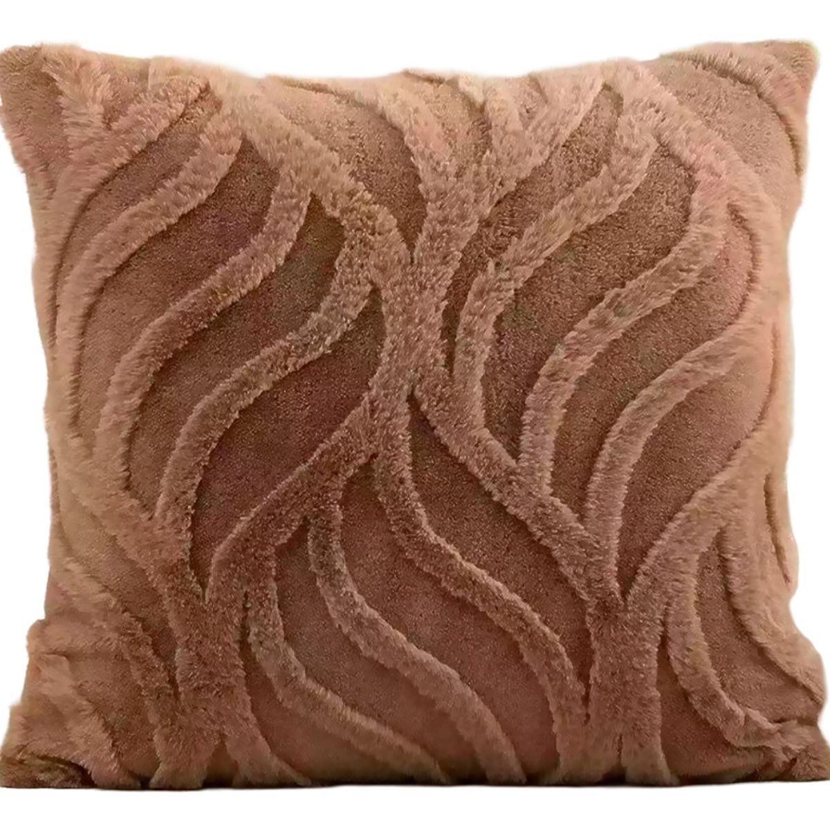 ALTERNATIVE - Funda Decorativa 45x45 cm - Textura Aterciopelada Café - 449