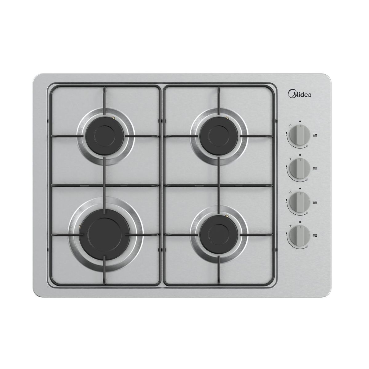 MIDEA - ENCIMERA A GAS 4 QUEMADORES SILVER MG60SL405 MIDEA