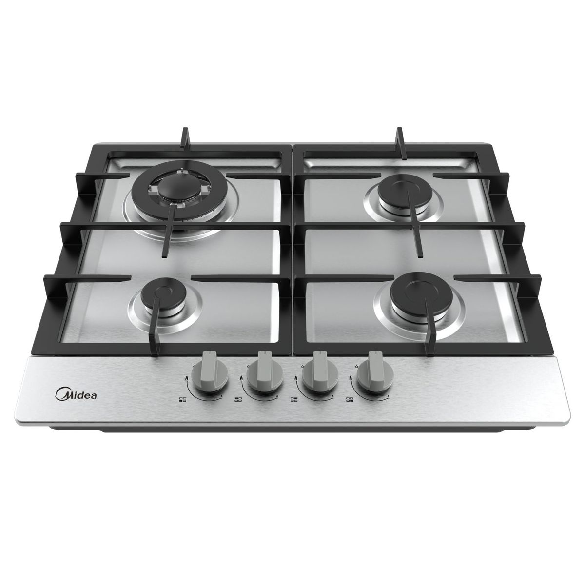 MIDEA - ENCIMERA A GAS 4 QUEMADORES HIERRO FUNDIDO SILVER MG60SK005 MIDEA