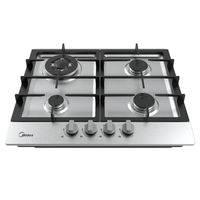 ENCIMERA A GAS 4 QUEMADORES HIERRO FUNDIDO SILVER MG60SK005