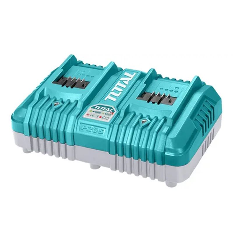 TOTAL TOOLS - Cargador De Batería Doble Inteligente 4ah 20v Total Tcli2034.