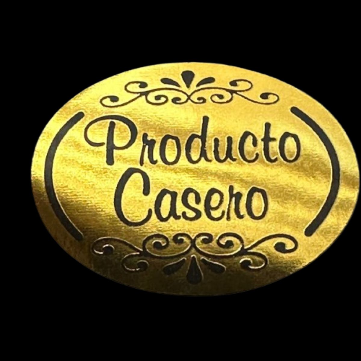GENERICO - Sticker Producto Casero Dorado 100un