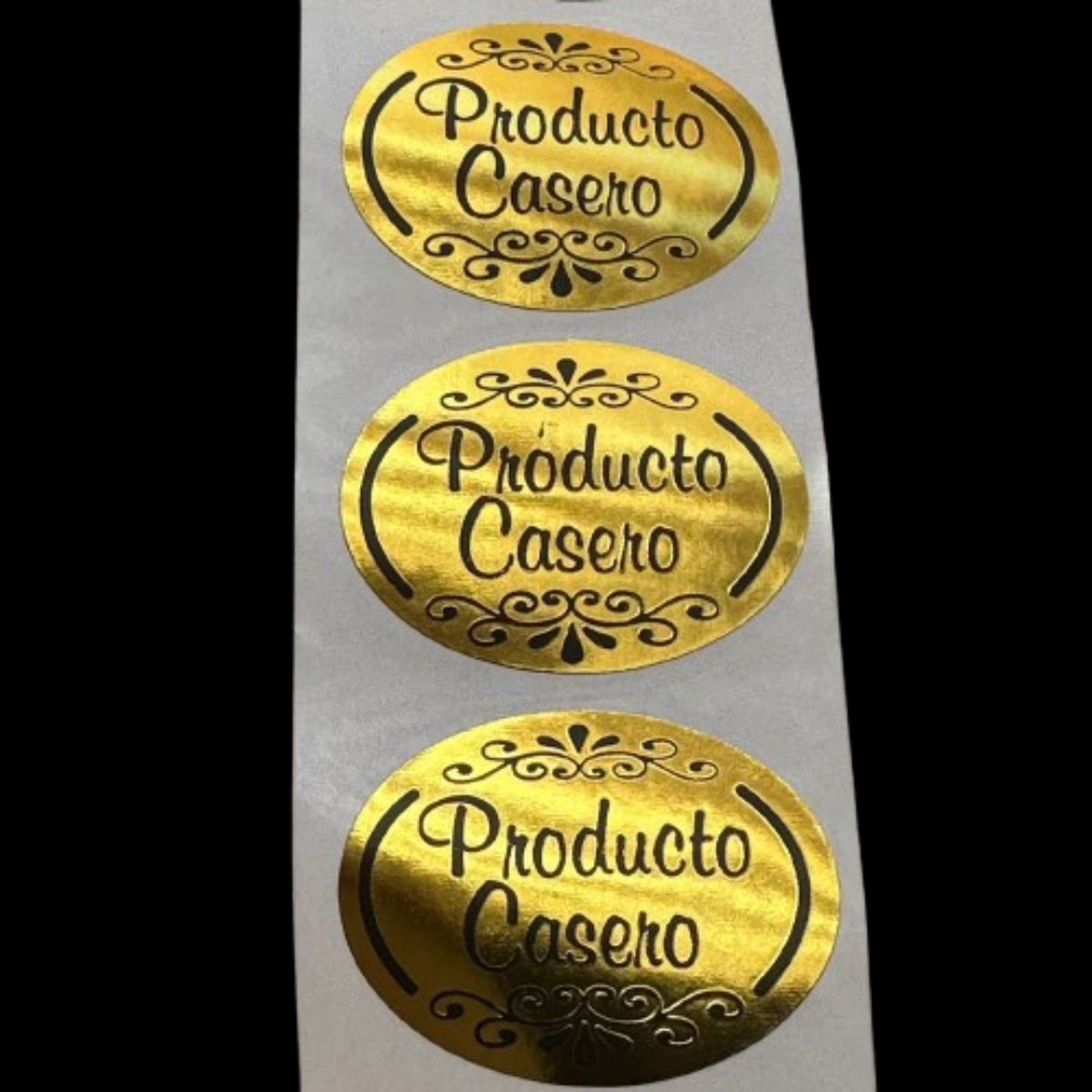 GENERICO - Sticker Producto Casero Dorado 100un